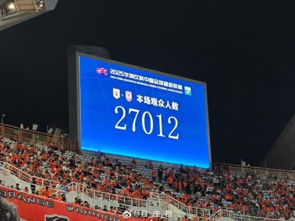 博主：泰山主场对阵亚泰，现场观众人数27012人
