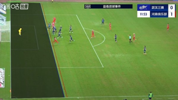 首开记录！阿奇姆彭头球接力破门，VAR确认有效，河南1-0三