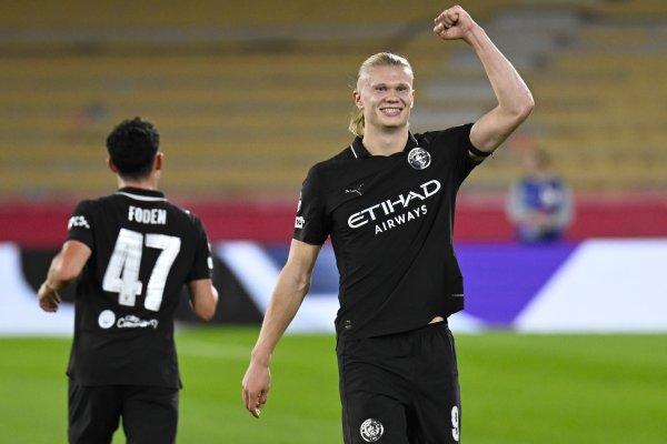 梅开二度！哈兰德获95%票数，碾压式当选曼城vs埃弗顿全场最