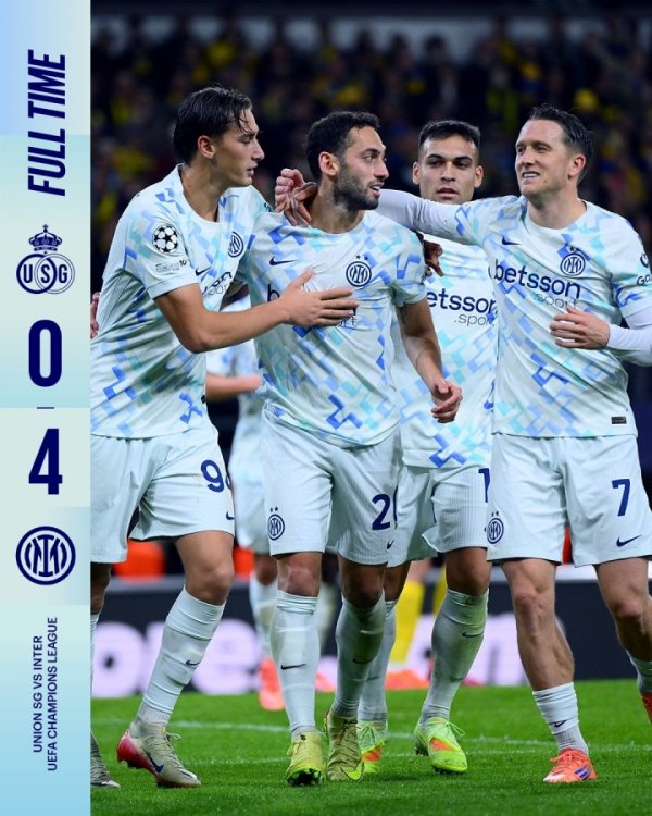 知耻后勇👍国米2连败后豪取7连胜，欧冠3连胜进9球0丢球