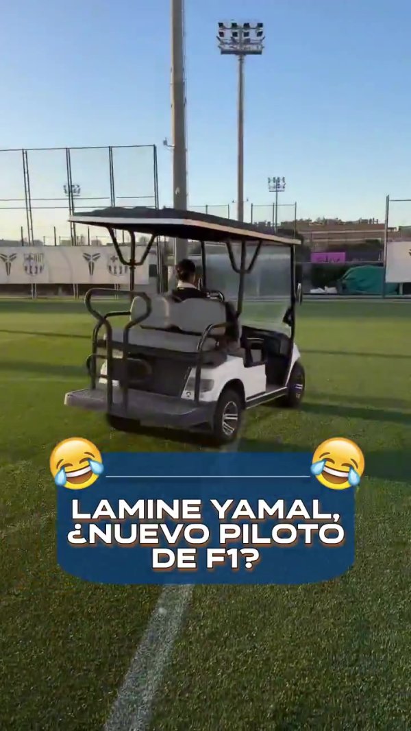 无证上路😂18岁亚马尔开着高尔夫球车，在球场上炫车技