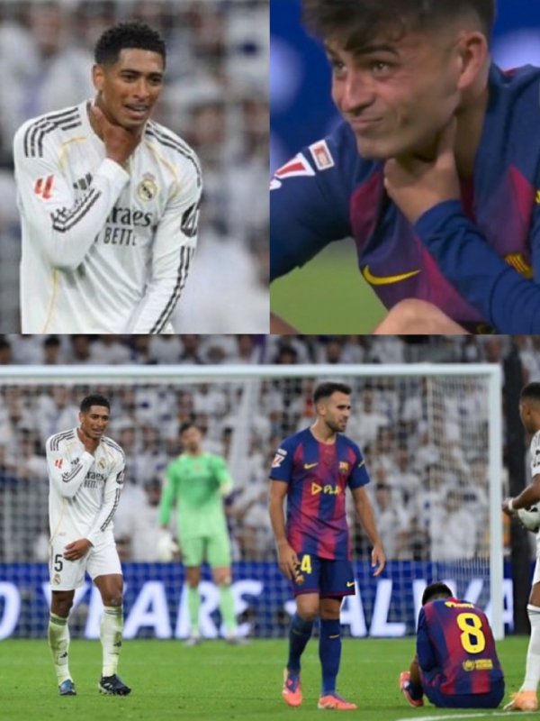 不愧是你🤣佩德里被贝林放倒痛苦摸喉，后者随即模仿掐自己脖子