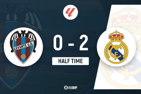 半场-皇马2-0莱万特 维尼修斯右脚外脚背破门+传射马斯坦托