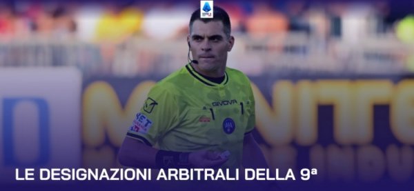 意甲第9轮裁判    ：多维里执法亚特兰大vs米兰 索扎执法