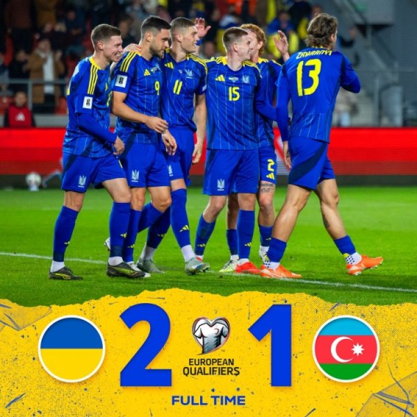 世预赛乌克兰2-1阿塞拜疆，古苏利亚、马利诺夫斯基传射